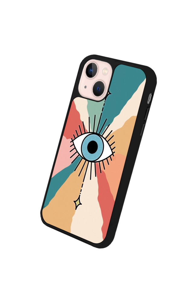 iPhone 13 Mini Uyumlu Göz Tasarımlı Glossy Premium Kılıf