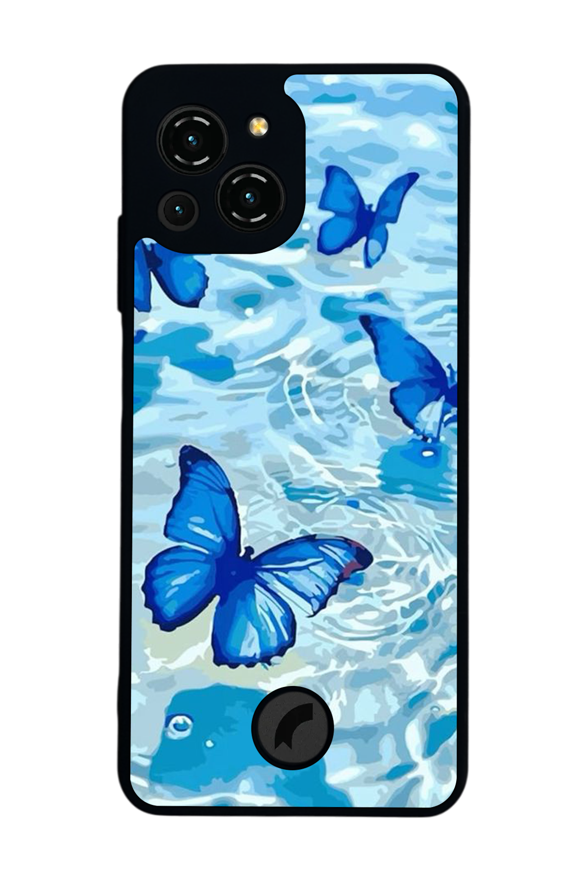 Reeder S23 Pro Max Uyumlu Kelebek Tasarımlı Glossy Premium Kılıf