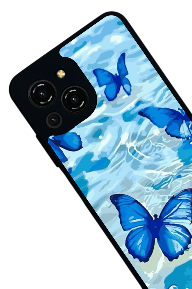 Reeder S23 Pro Max Uyumlu Kelebek Tasarımlı Glossy Premium Kılıf