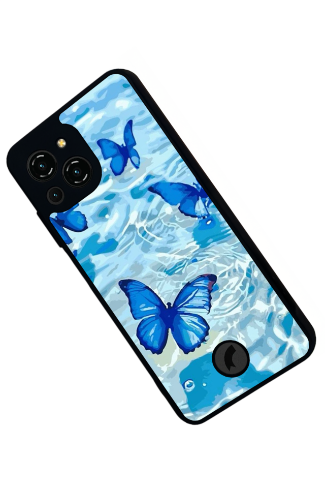 Reeder S23 Pro Max Uyumlu Kelebek Tasarımlı Glossy Premium Kılıf
