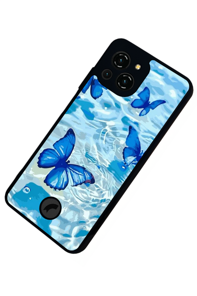 Reeder S23 Pro Max Uyumlu Kelebek Tasarımlı Glossy Premium Kılıf