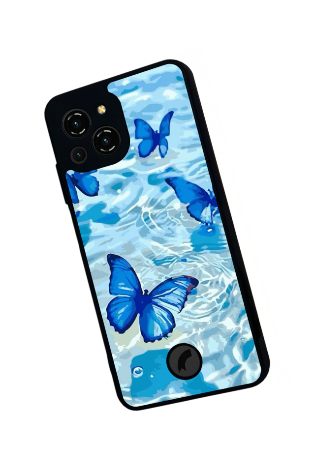 Reeder S23 Pro Max Uyumlu Kelebek Tasarımlı Glossy Premium Kılıf