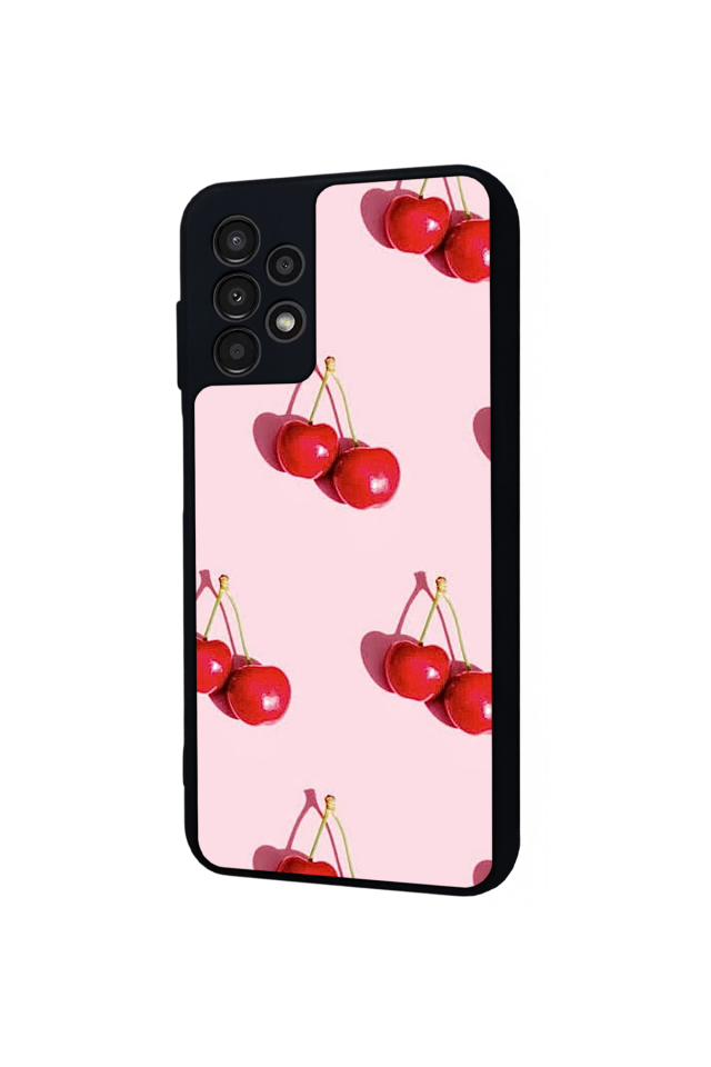 Samsung Galaxy A13 Uyumlu Kiraz Tasarımlı Glossy Premium Kılıf