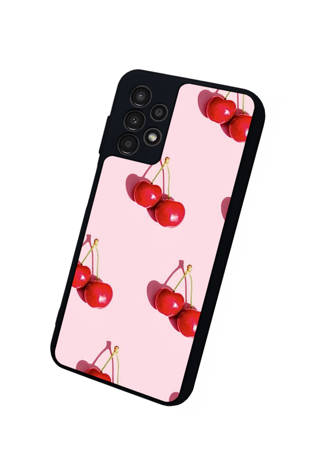 Samsung Galaxy A13 Uyumlu Kiraz Tasarımlı Glossy Premium Kılıf