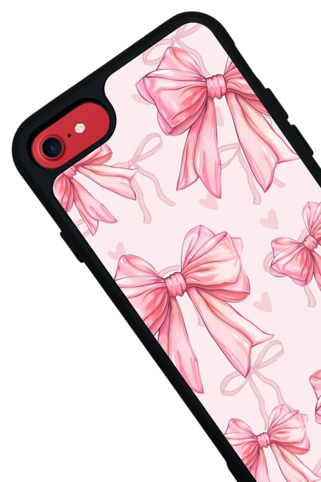 iPhone SE Uyumlu Kurdele Tasarımlı Glossy Premium Kılıf