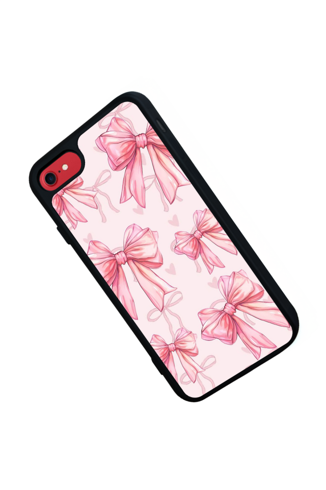 iPhone SE Uyumlu Kurdele Tasarımlı Glossy Premium Kılıf