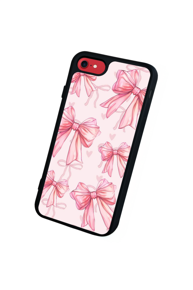 iPhone SE Uyumlu Kurdele Tasarımlı Glossy Premium Kılıf