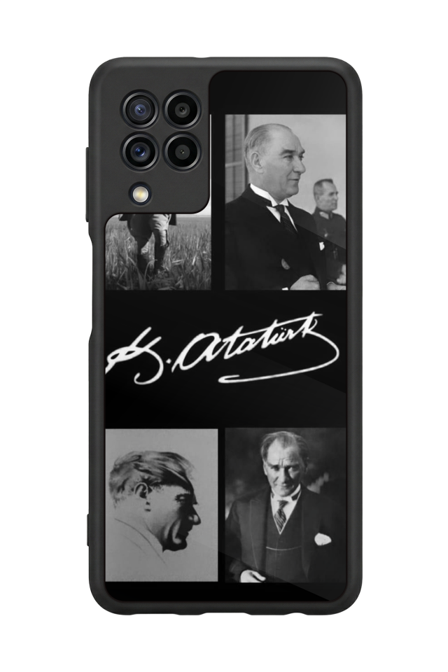 Samsung Galaxy M32 Uyumlu Mustafa Kemal Ataturk Tasarımlı Glossy Premium Kılıf