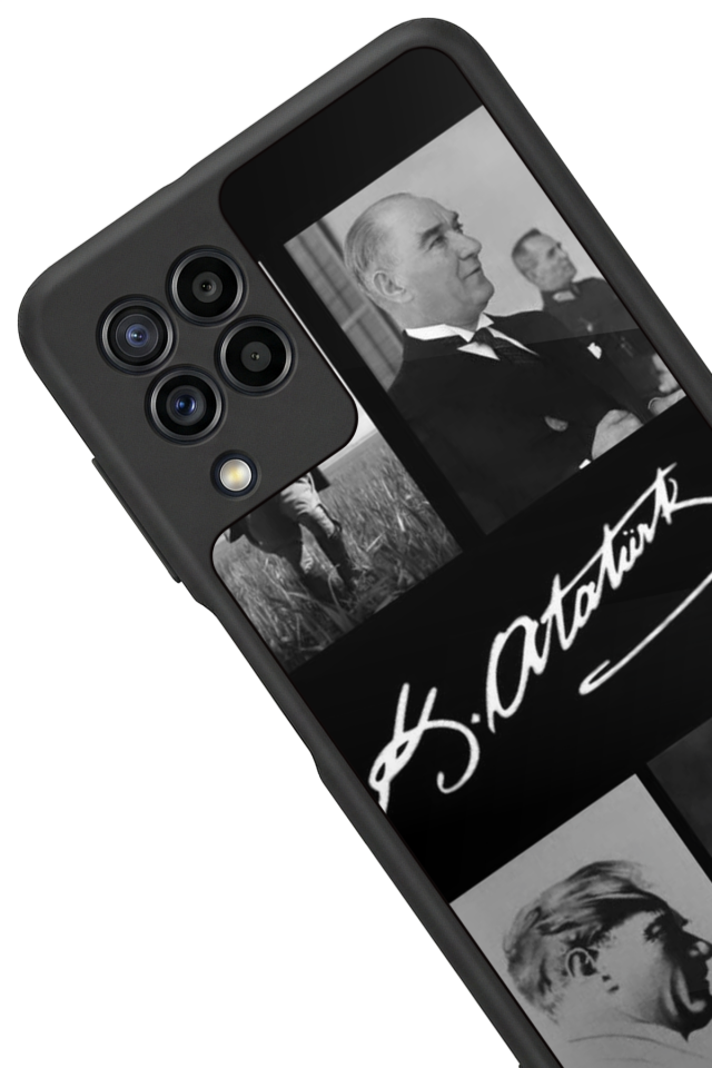 Samsung Galaxy M32 Uyumlu Mustafa Kemal Ataturk Tasarımlı Glossy Premium Kılıf