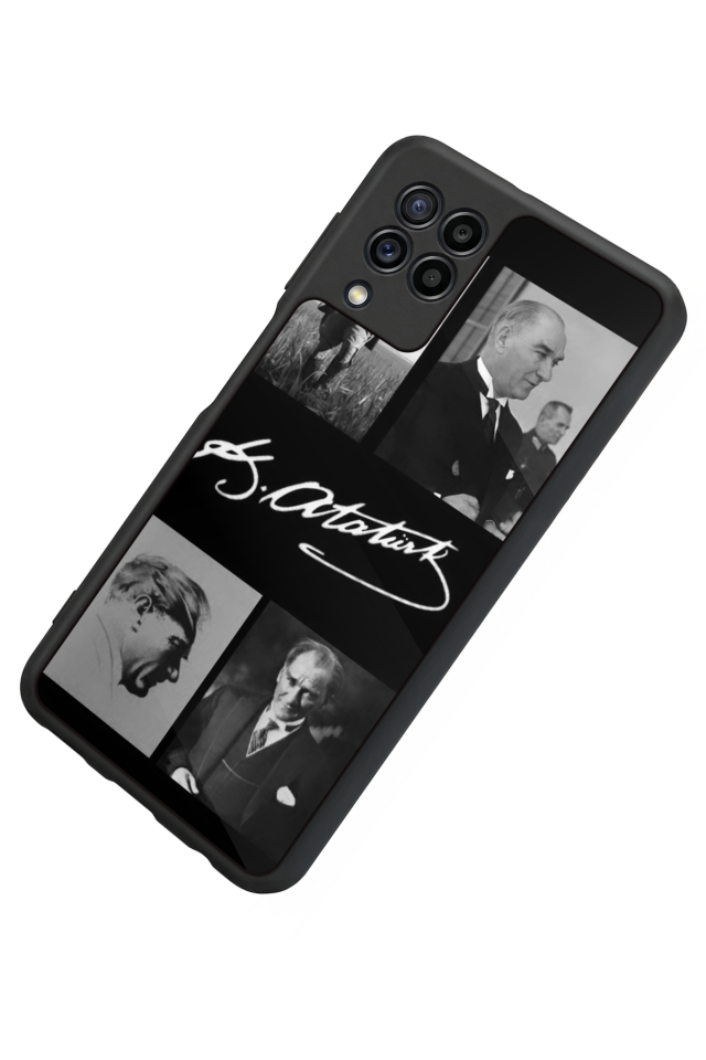Samsung Galaxy M32 Uyumlu Mustafa Kemal Ataturk Tasarımlı Glossy Premium Kılıf