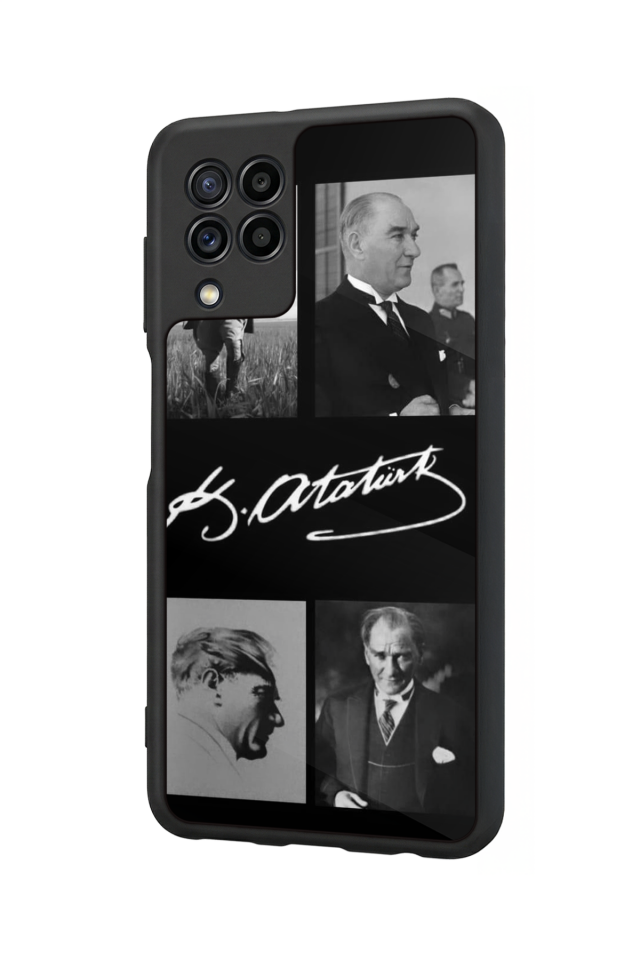 Samsung Galaxy M32 Uyumlu Mustafa Kemal Ataturk Tasarımlı Glossy Premium Kılıf