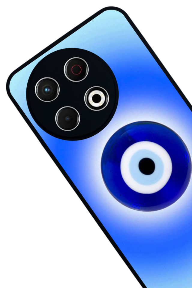 Tecno Spark 30 Pro Uyumlu Nazar Tasarımlı Glossy Premium Kılıf