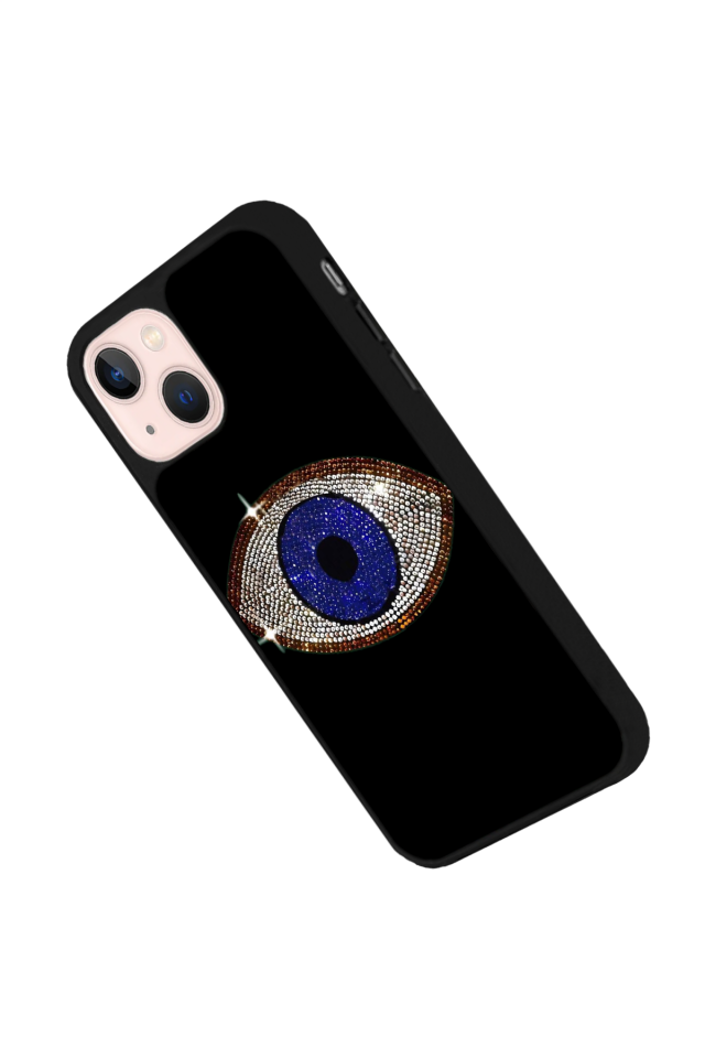 iPhone 15 Plus Uyumlu Nazar Tasarımlı Glossy Premium Kılıf