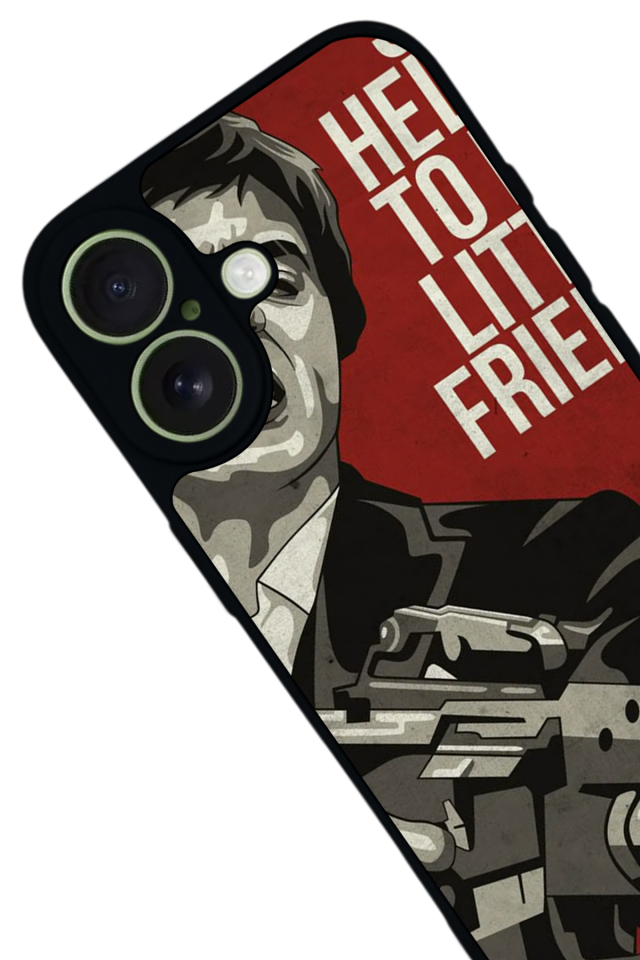 iPhone 17 Uyumlu Scarface Tasarımlı Glossy Premium Kılıf