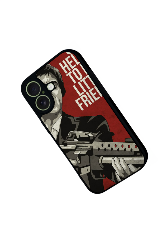 iPhone 17 Uyumlu Scarface Tasarımlı Glossy Premium Kılıf