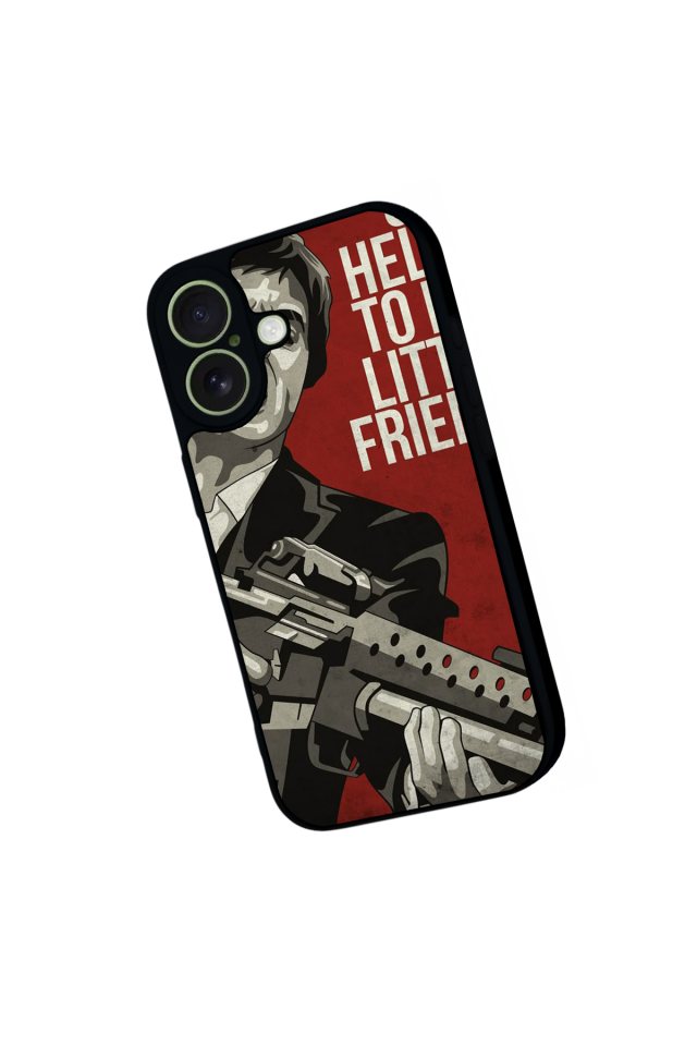 iPhone 17 Uyumlu Scarface Tasarımlı Glossy Premium Kılıf