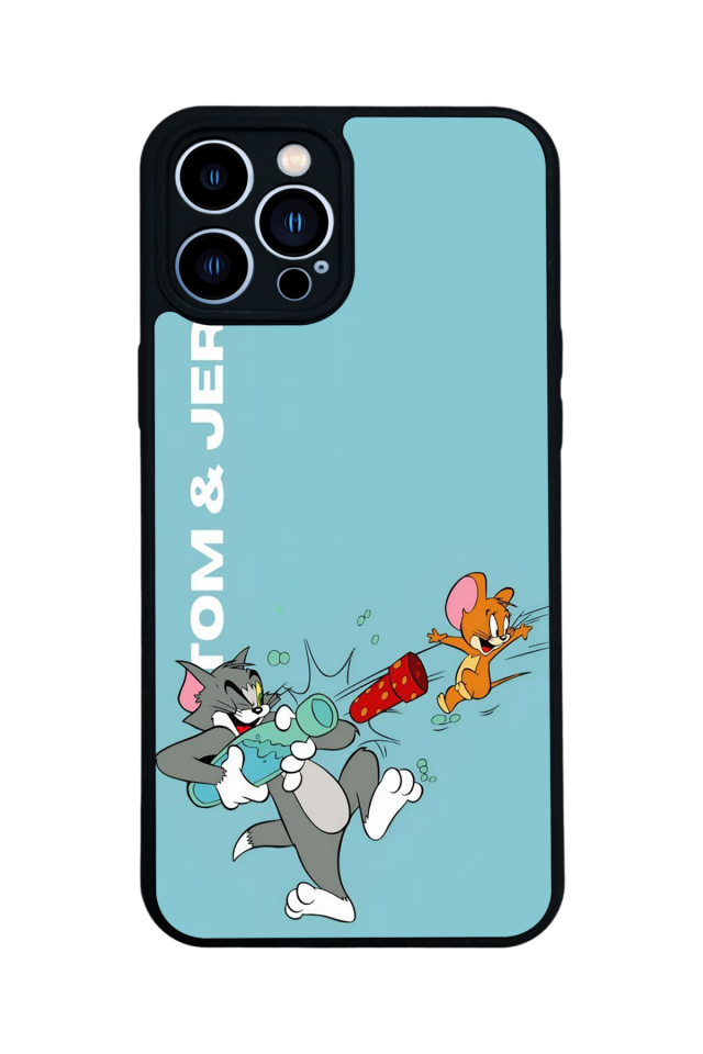 iPhone 12 Pro Max Uyumlu Tom And Jerry Tasarımlı Glossy Premium Kılıf