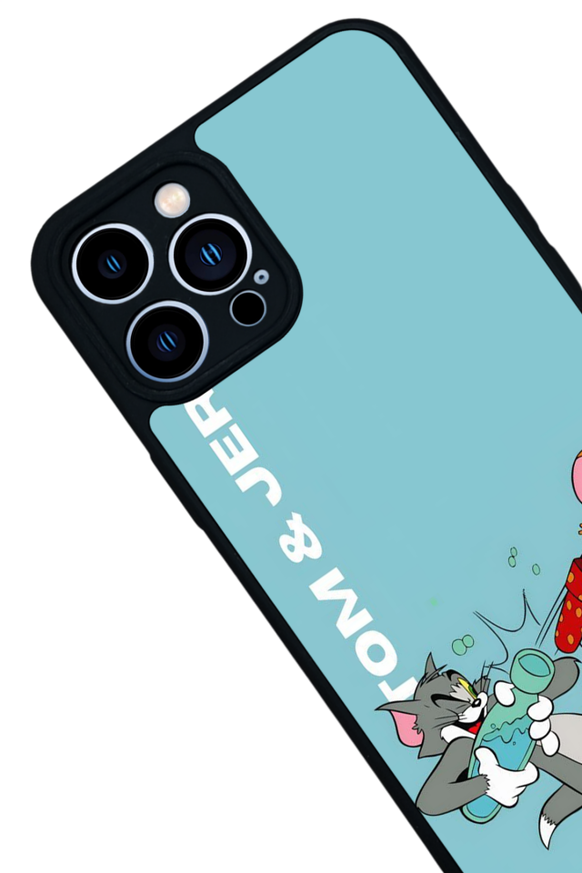 iPhone 12 Pro Max Uyumlu Tom And Jerry Tasarımlı Glossy Premium Kılıf
