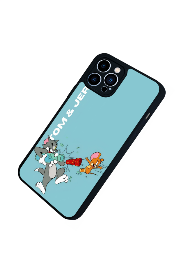 iPhone 12 Pro Max Uyumlu Tom And Jerry Tasarımlı Glossy Premium Kılıf