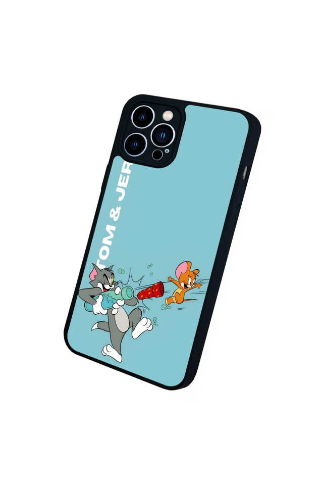 iPhone 12 Pro Max Uyumlu Tom And Jerry Tasarımlı Glossy Premium Kılıf