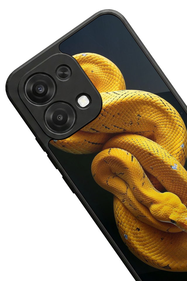 Oppo A6 Pro Uyumlu Yılan Tasarımlı Glossy Premium Kılıf