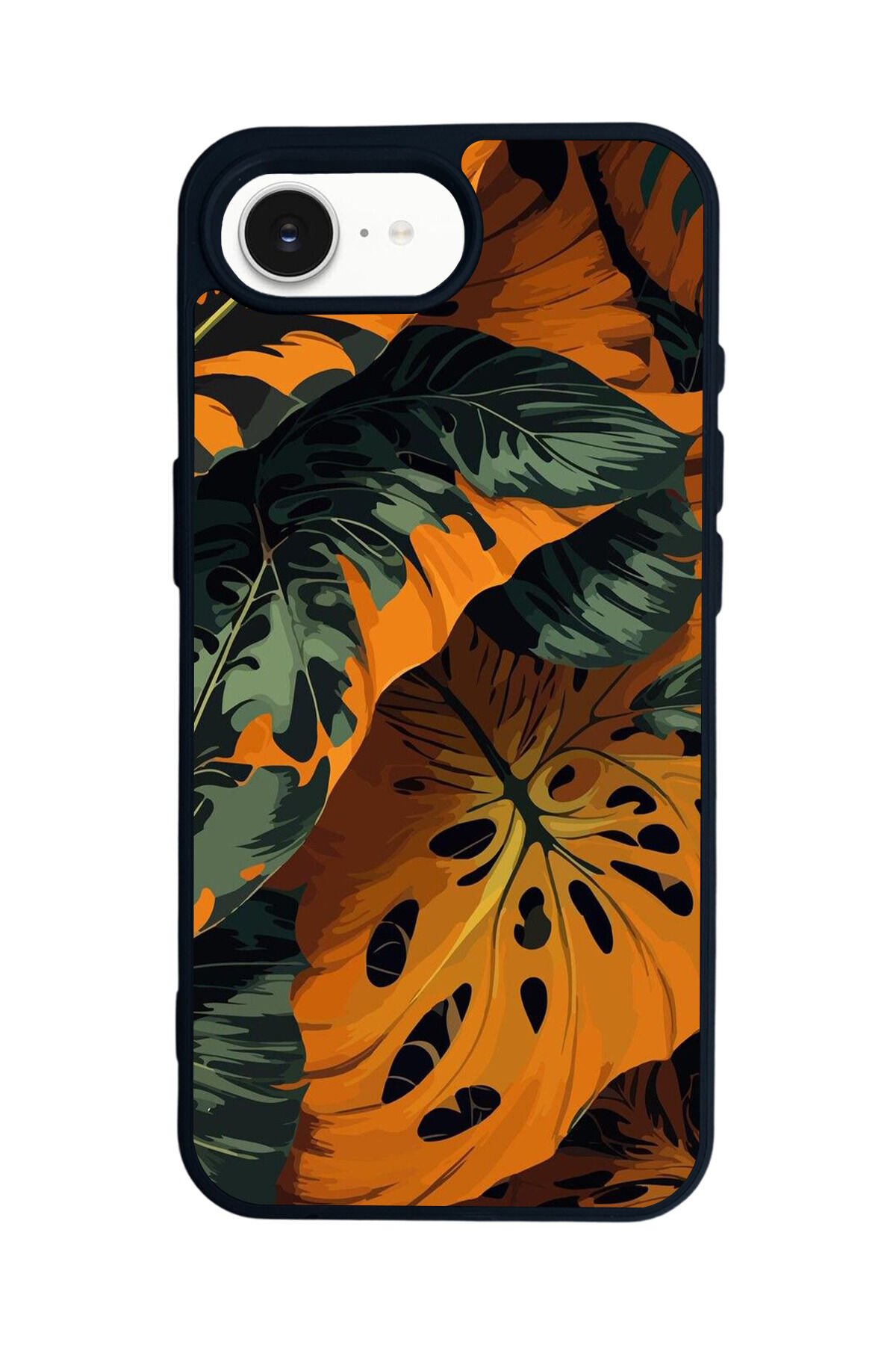 iPhone 16E Uyumlu Botanik Tasarımlı Glossy Premium Kılıf