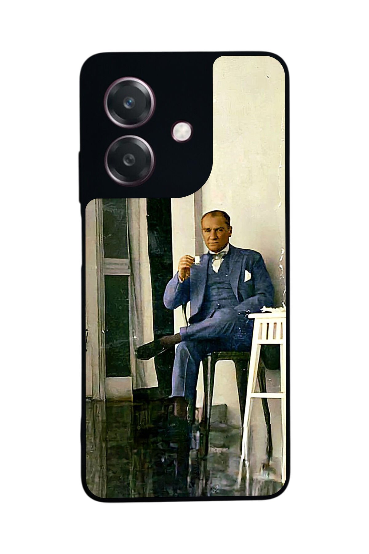 Oppo A3 5G Uyumlu Mustafa Kemal Ataturk Tasarımlı Glossy Premium Kılıf