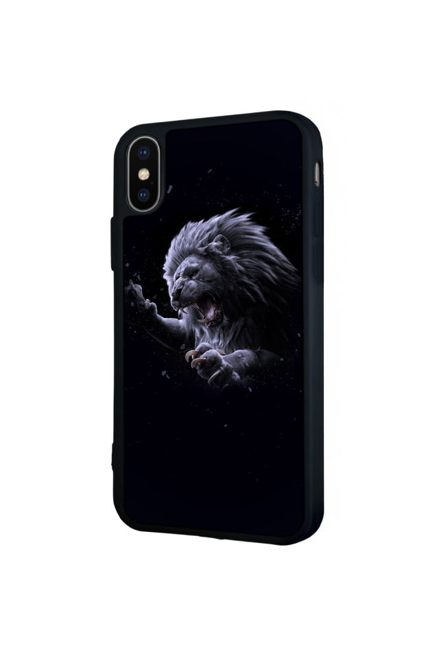 iPhone X/ XS Uyumlu Aslan Tasarımlı Glossy Premium Kılıf