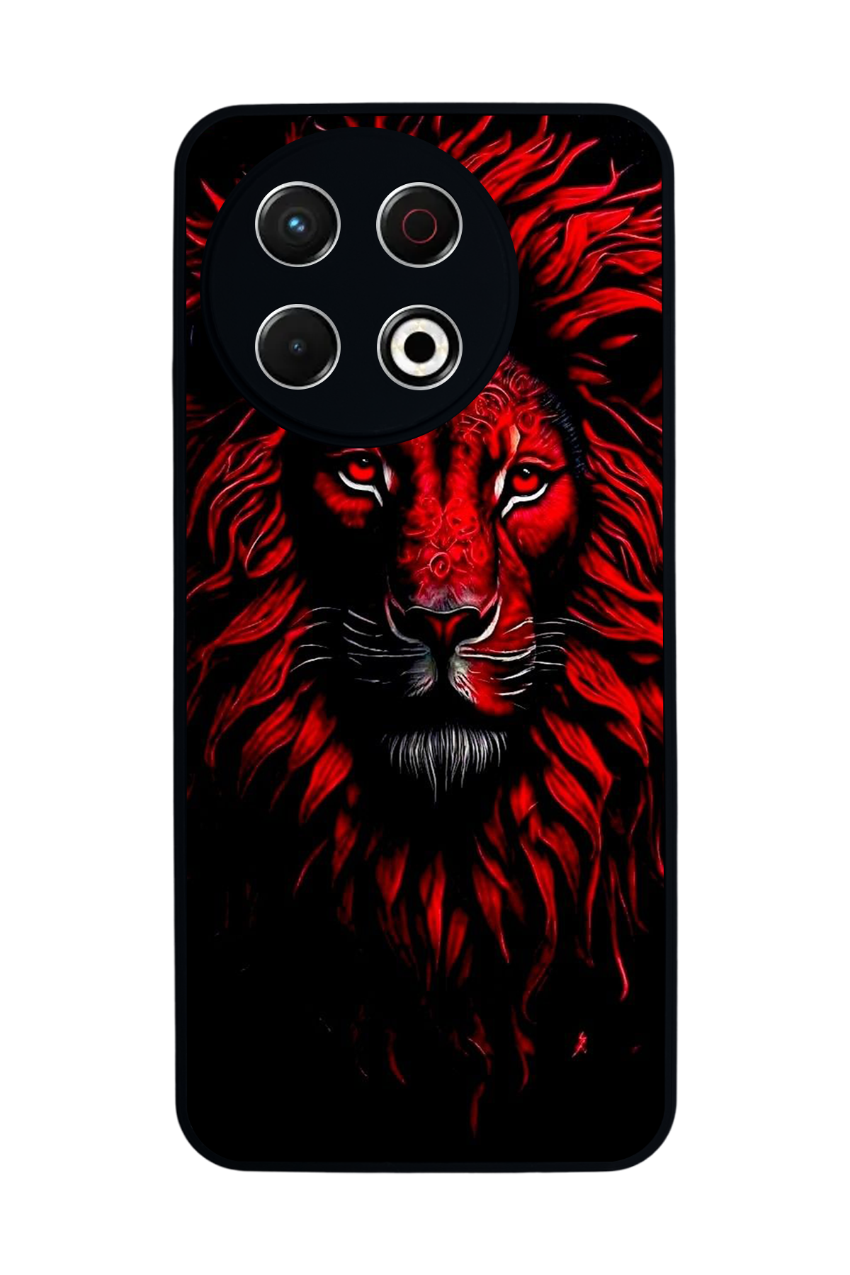 Tecno Spark 30 Pro Uyumlu Aslan Tasarımlı Glossy Premium Kılıf