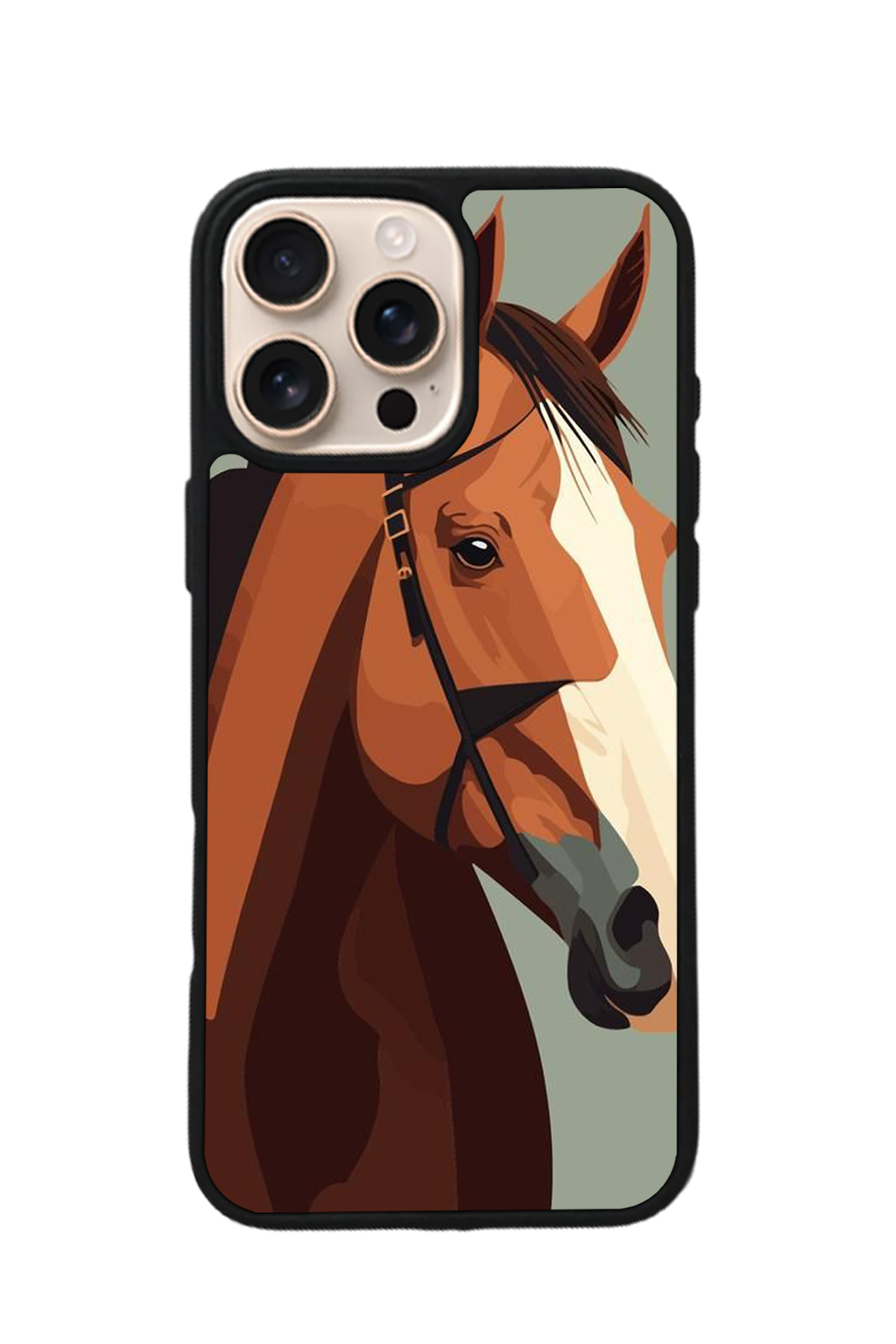 iPhone 16 Pro Max Uyumlu At Horse Tasarımlı Glossy Premium Kılıf