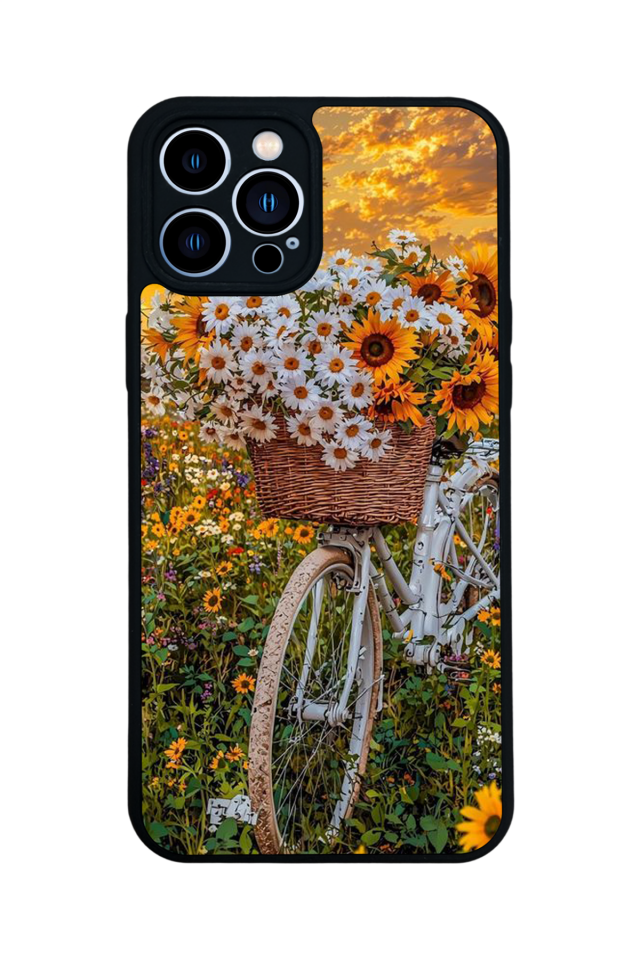 iPhone 13 Pro Max Uyumlu Cicek Tasarımlı Glossy Premium Kılıf