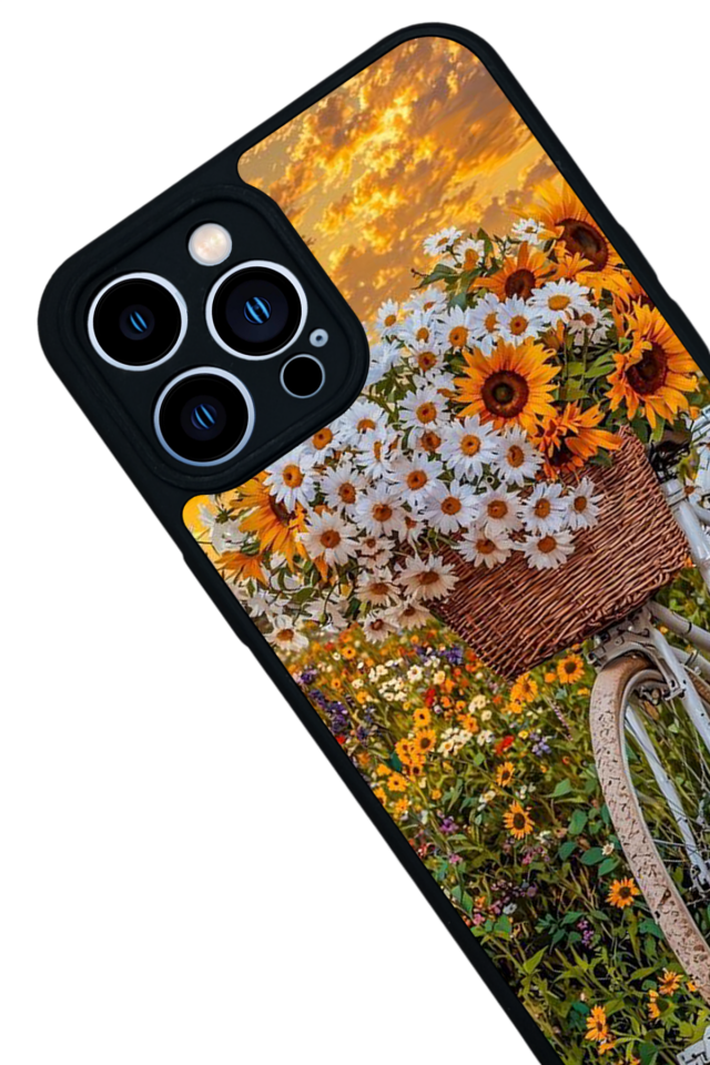 iPhone 13 Pro Max Uyumlu Cicek Tasarımlı Glossy Premium Kılıf