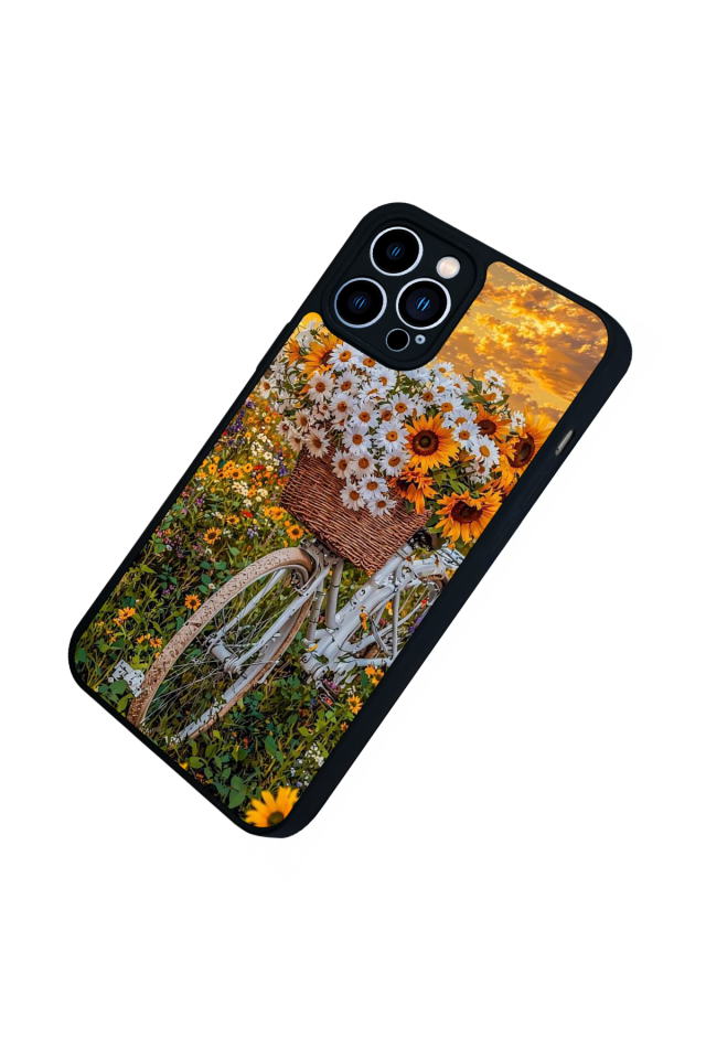 iPhone 13 Pro Max Uyumlu Cicek Tasarımlı Glossy Premium Kılıf