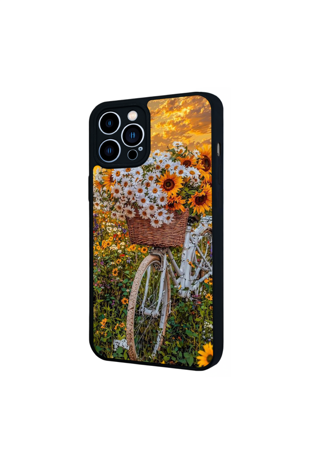 iPhone 13 Pro Max Uyumlu Cicek Tasarımlı Glossy Premium Kılıf