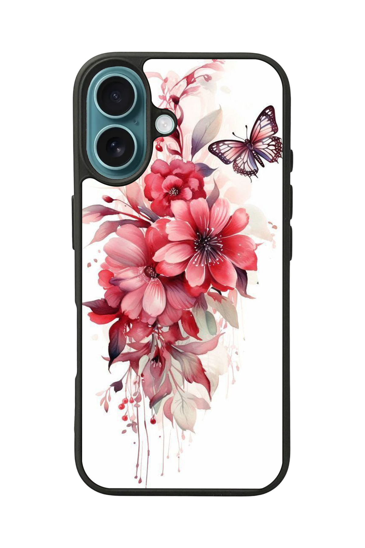 iPhone 16 Uyumlu Floral Tasarımlı Glossy Premium Kılıf