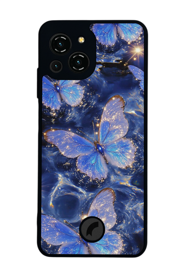 Reeder S23 Pro Max Uyumlu Kelebek Tasarımlı Glossy Premium Kılıf