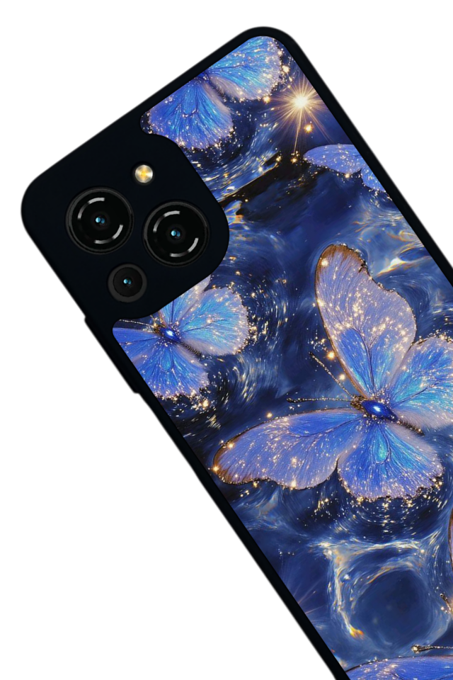 Reeder S23 Pro Max Uyumlu Kelebek Tasarımlı Glossy Premium Kılıf