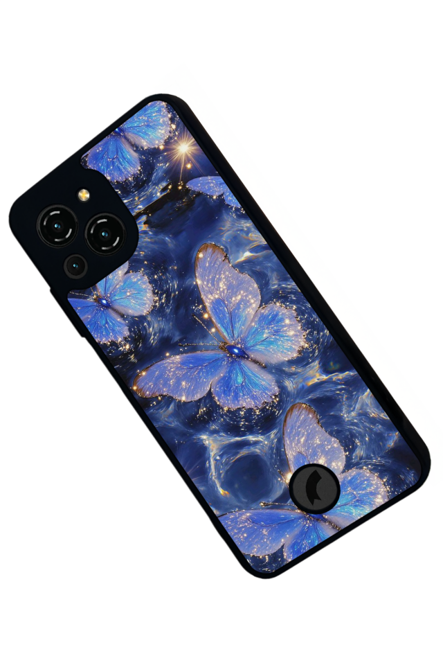 Reeder S23 Pro Max Uyumlu Kelebek Tasarımlı Glossy Premium Kılıf