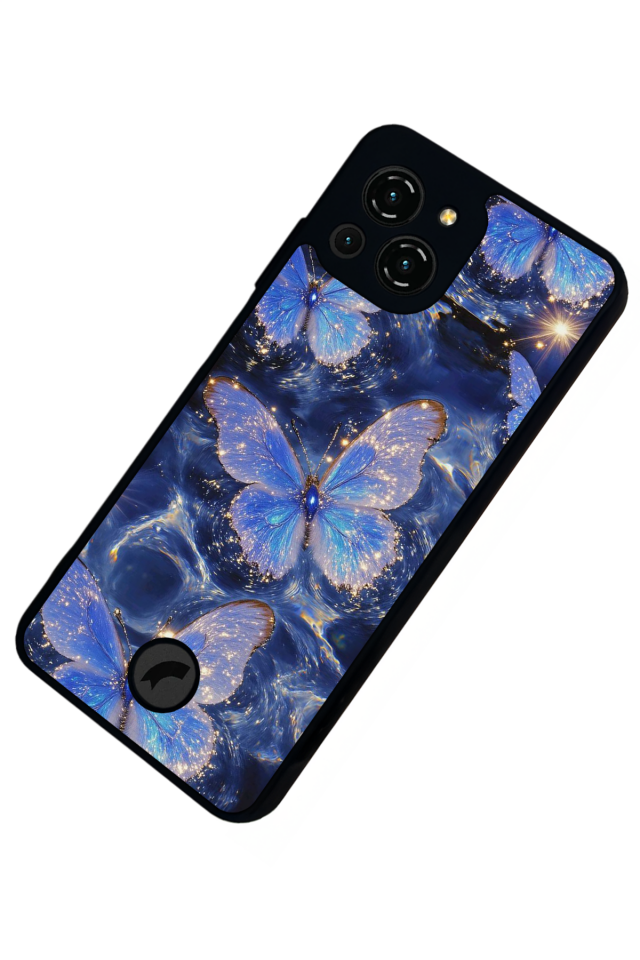 Reeder S23 Pro Max Uyumlu Kelebek Tasarımlı Glossy Premium Kılıf