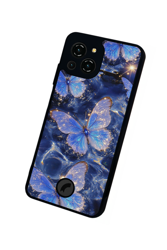 Reeder S23 Pro Max Uyumlu Kelebek Tasarımlı Glossy Premium Kılıf