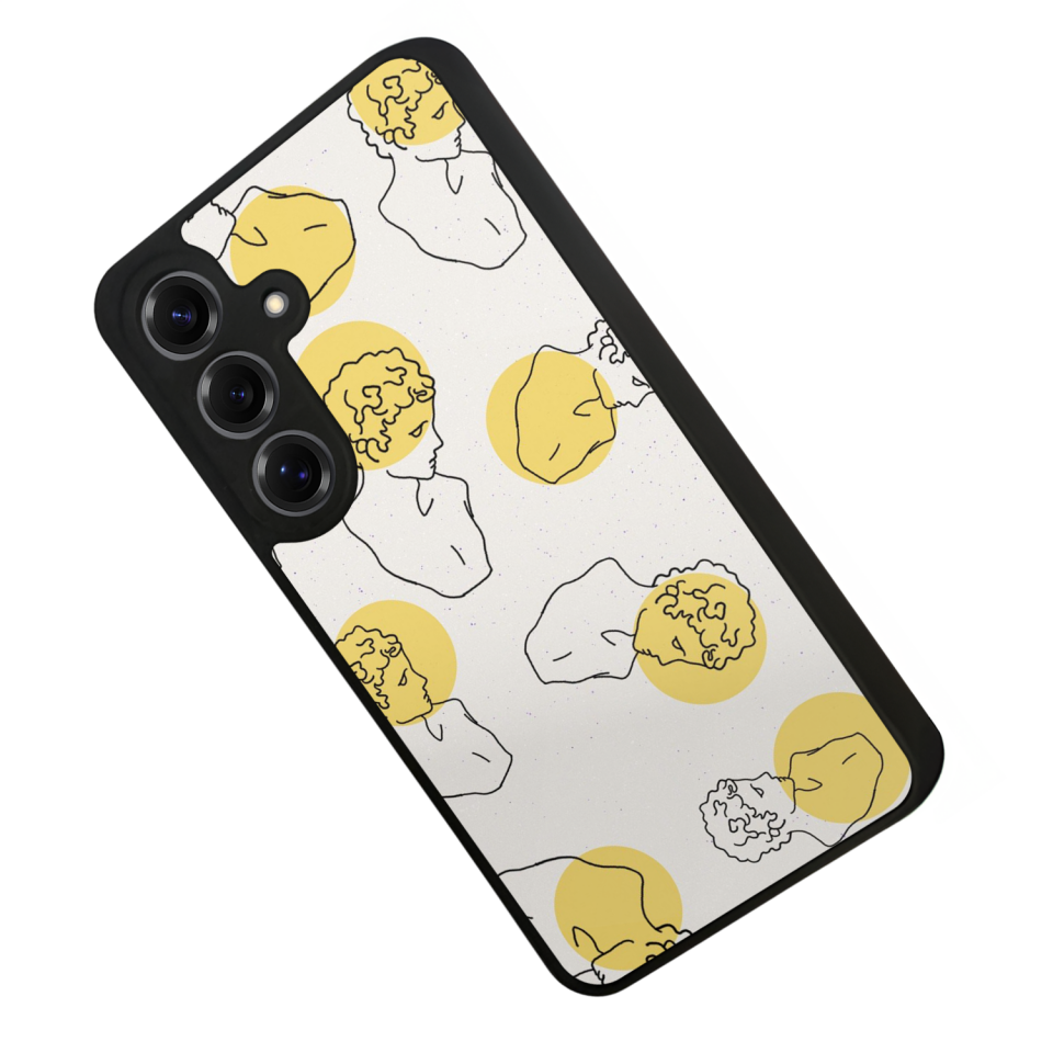 Samsung Galaxy S25 Uyumlu Line Art Tasarımlı Glossy Premium Kılıf