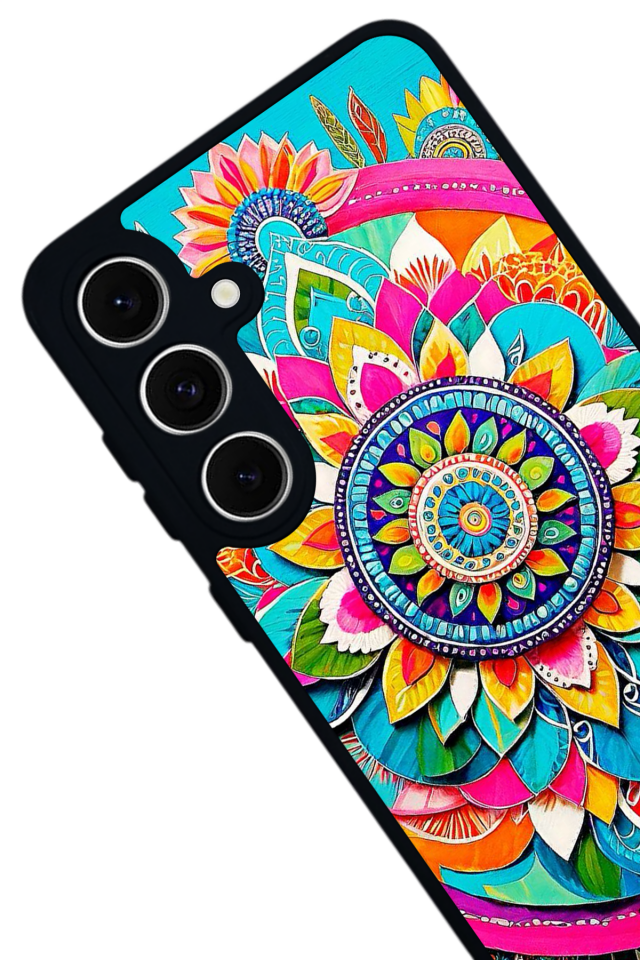 Samsung Galaxy S24 FE Uyumlu Mandala Tasarımlı Glossy Premium Kılıf