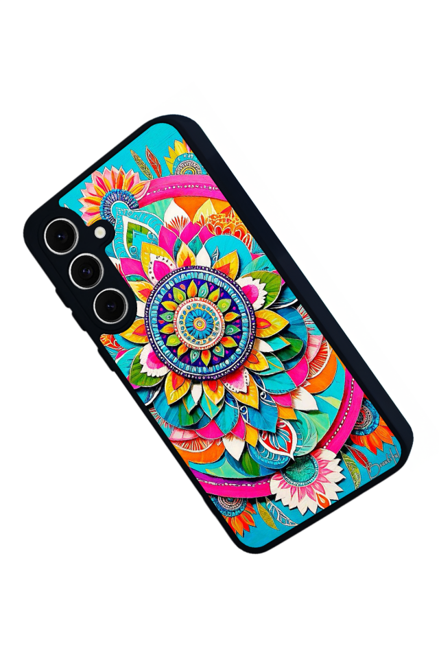 Samsung Galaxy S24 FE Uyumlu Mandala Tasarımlı Glossy Premium Kılıf