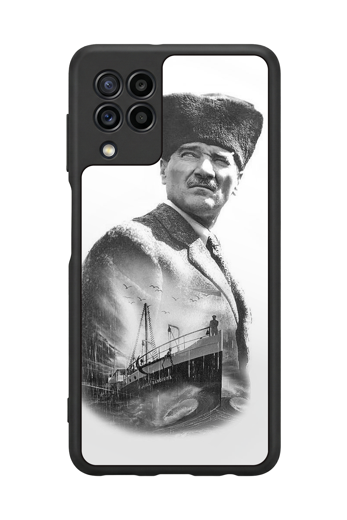 Samsung Galaxy M32 Uyumlu Mustafa Kemal Ataturk Tasarımlı Glossy Premium Kılıf