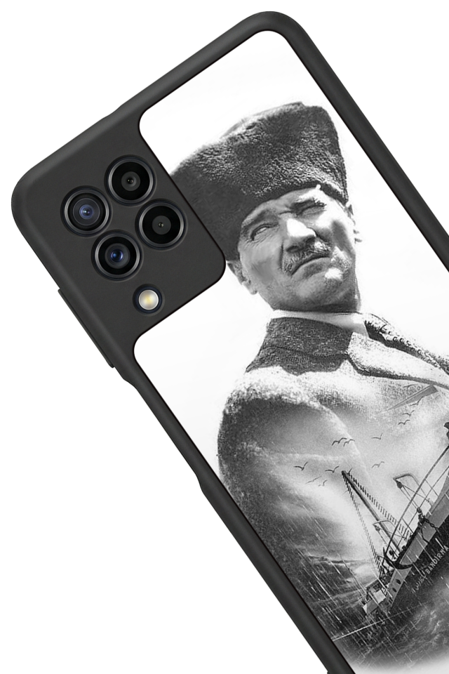 Samsung Galaxy M32 Uyumlu Mustafa Kemal Ataturk Tasarımlı Glossy Premium Kılıf