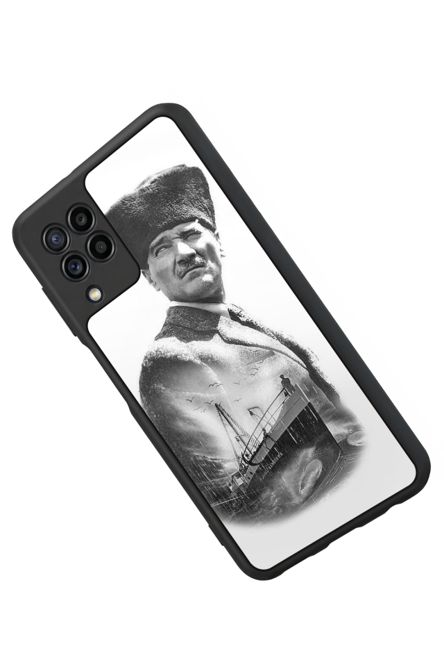Samsung Galaxy M32 Uyumlu Mustafa Kemal Ataturk Tasarımlı Glossy Premium Kılıf