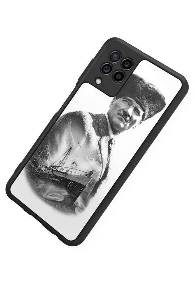 Samsung Galaxy M32 Uyumlu Mustafa Kemal Ataturk Tasarımlı Glossy Premium Kılıf