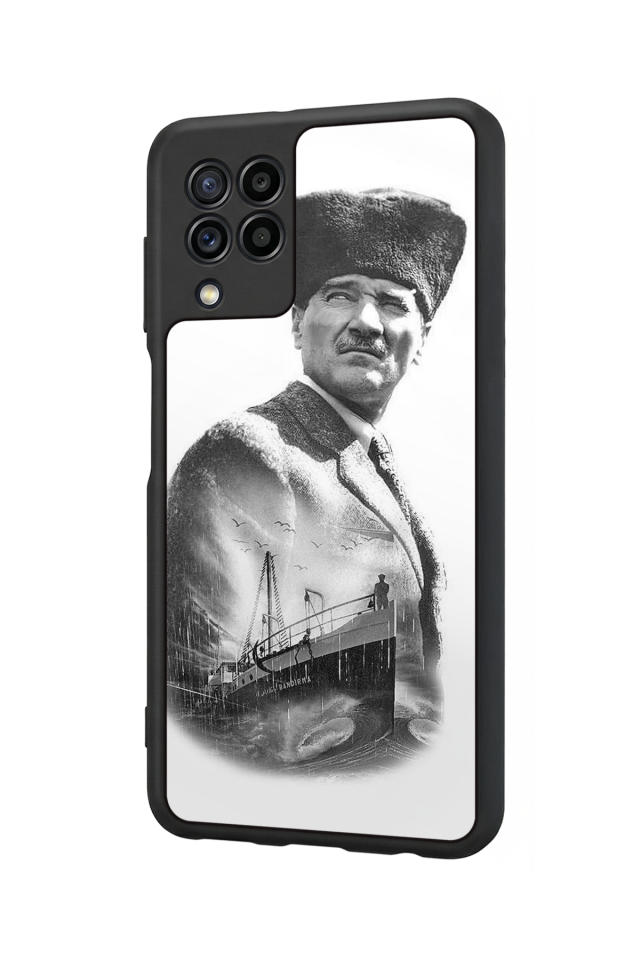 Samsung Galaxy M32 Uyumlu Mustafa Kemal Ataturk Tasarımlı Glossy Premium Kılıf