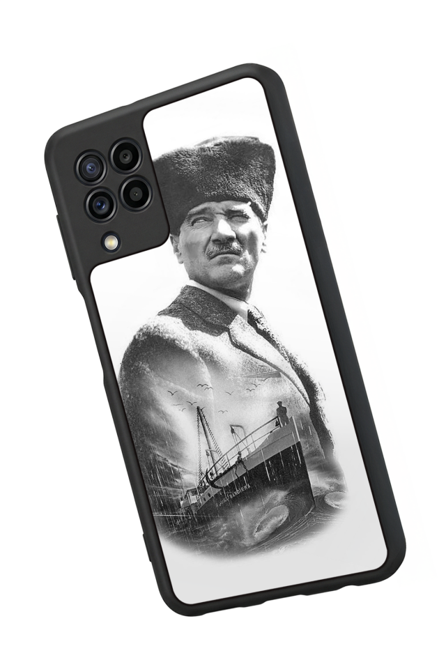 Samsung Galaxy M32 Uyumlu Mustafa Kemal Ataturk Tasarımlı Glossy Premium Kılıf
