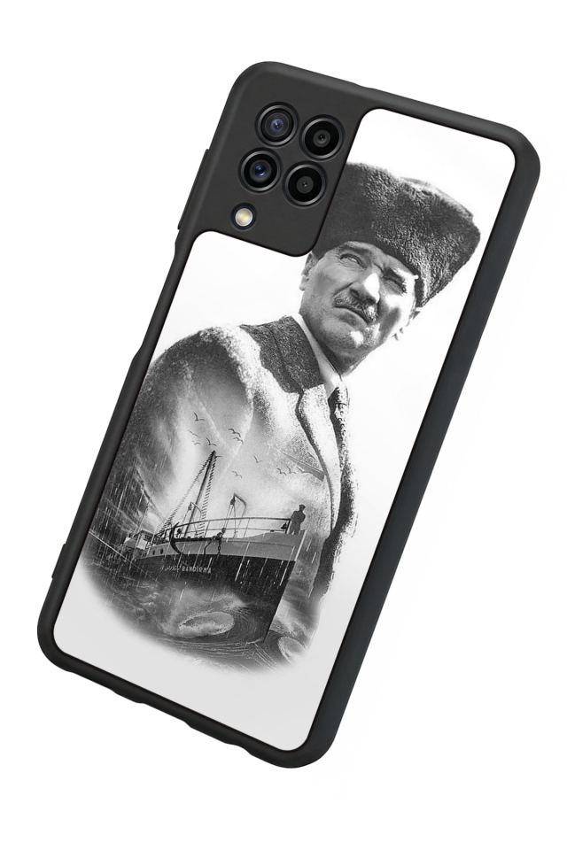 Samsung Galaxy M32 Uyumlu Mustafa Kemal Ataturk Tasarımlı Glossy Premium Kılıf